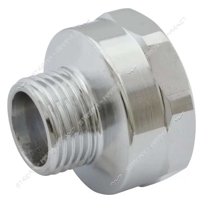 Переходник RS нержавейка 1/2"Н-1"В 15-25мм никель                                                   