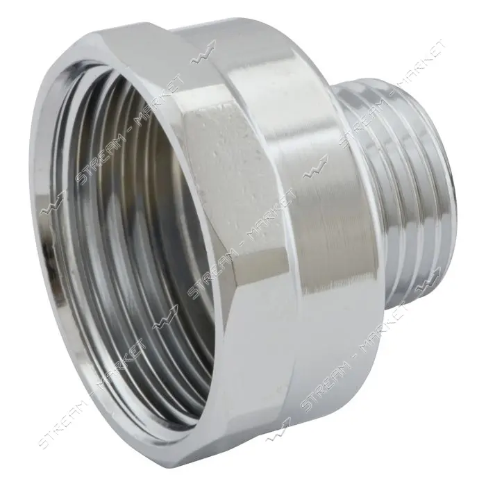Переходник RS нержавейка 1/2"Н-1"В 15-25мм никель                                                   