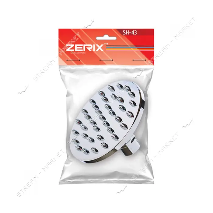 Лейка для душа ZERIX SH-43 (пластик, летний душ d 15см, не разборная)                               