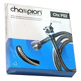 Шланг для душа Champion F02 1.6м растяжной на блистере поворотная гайка                             