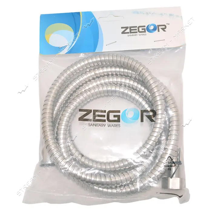 Шланг для душу Zegor WKR-003 1.5м розтяжний в пакетику                                              