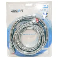 Шланг для душа Zegor WKR-008 1.5м растяжной блистер усиленный поворотная гайка                      