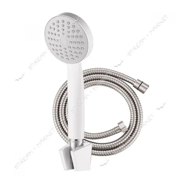 Набор для душа Zerix Shower SET-02W шланг лейка кронштейн белый