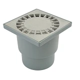 Трап пластиковый STP ТV-150-110.02 150х150мм с вертикальным выпуском 110мм солнышко