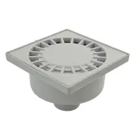 Трап пластиковый STP TV-150-50.02 150х150мм с вертикальным выпуском 50мм солнышко