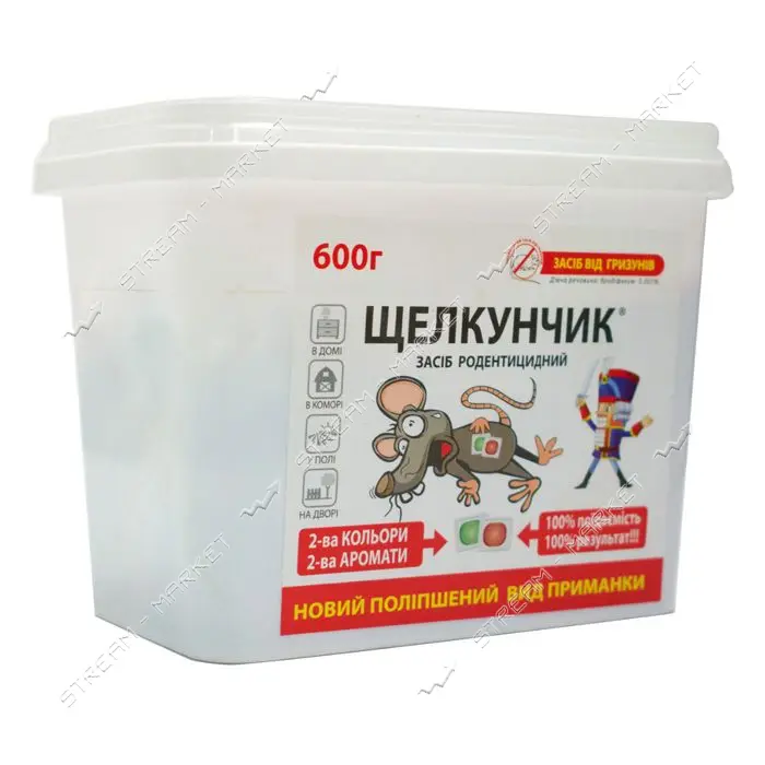 Тесто Щелкунчик против грызунов колбаски 0.6кг ведро Украина