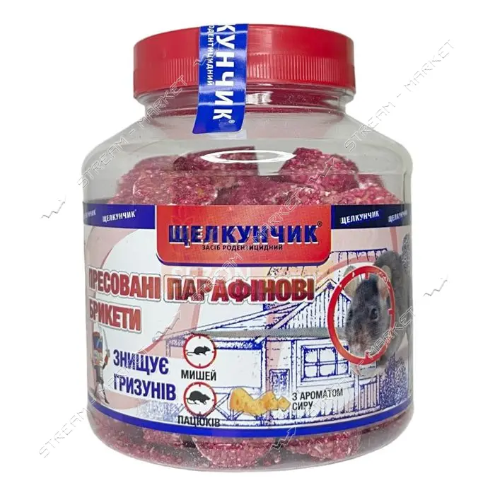 Таблетка Щелкунчик против грызунов брикет 0.32кг сыр красный Украина                                