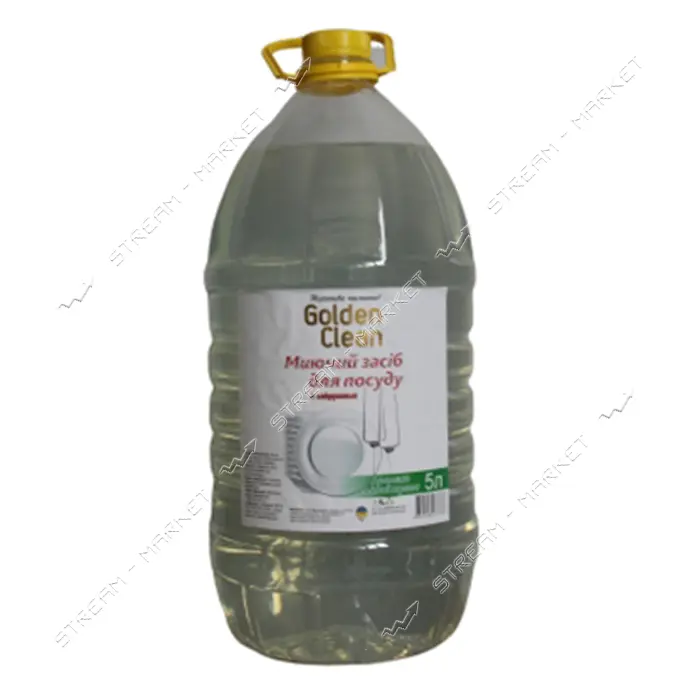 Средство для мытья посуды с глицерином Golden Clean Аромат свежей травы в бутылке ПЭТ 5л