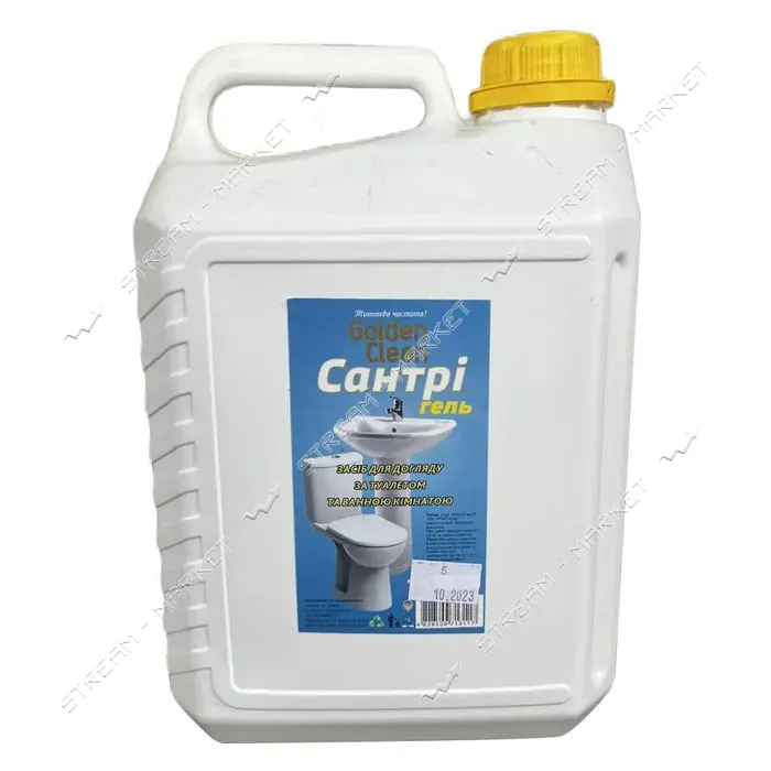 Гель для чистки туалета и ванной комнаты Golden Clean Сантри 5л                                     
