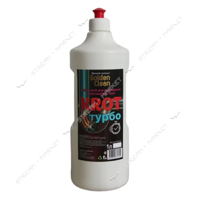 Засіб для прочищення труб Golden Clean Крот турбо 1л                                                