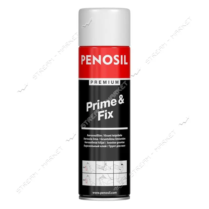Клей аэрозольный Penosil Premium Prime Fix для склеивания и грунтовки 500мл                         