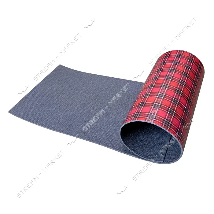 Коврик Izolon Decor Шотландка универсальный рисунок 2000x1100x8мм красная клетка