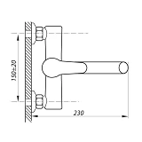 Смеситель для ванной Zerix PUD3 A045                                                                