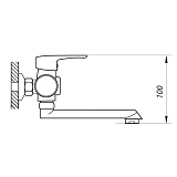 Смеситель для ванной Zerix PUD3 A045                                                                