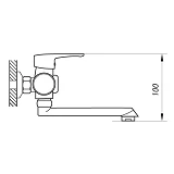 Смеситель для ванной Zerix PUD3 A146