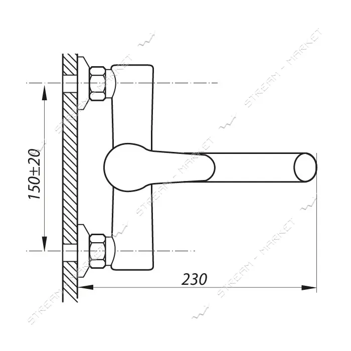 Смеситель для ванной Zerix PUD3 A146
