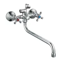 Смеситель для ванны Zerix DMX длинный ручка WSL-605 букса 1/2"                                      