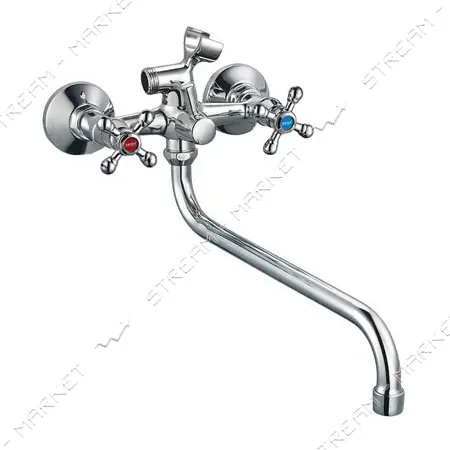 Смеситель для ванны Zerix DMX длинный ручка WSL-605 букса 1/2"