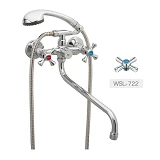 Смеситель для ванны Zerix DMT Euro длинный ручка WSL-722 букса 1/2"