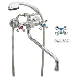 Смеситель для ванной Zerix DMT Euro длинный ручка WSL-827 букса 1/2"