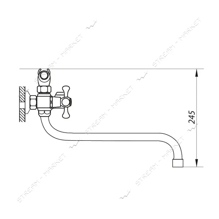 Смеситель для ванной Zerix-DMT WSL-836