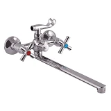 Смеситель для ванны Zerix DMT-B Euro длинный ручка WSL-722 букса 1/2"
