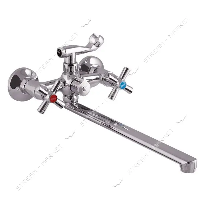 Смеситель для ванны Zerix DMT-B Euro длинный ручка WSL-722 букса 1/2"