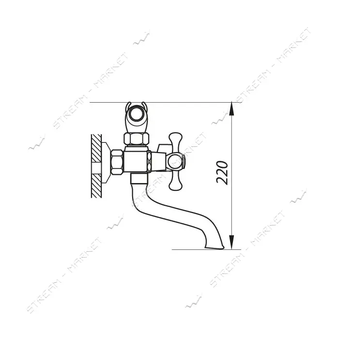 Смеситель для ванной Zerix DAK WSL-722 Euro                                                         