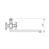 Смеситель для ванной Zerix D4Q Rubber длинный ручка WSL-722 букса 1/2"                              