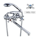 Смеситель для ванной Zerix D4Q длинный ручка WSL-722 букса 1/2"