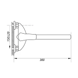 Смеситель для ванны Zerix NHK 048 длинный 35см картридж 40мм