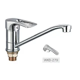 Смеситель для кухни Zerix PED-A длинный на гайке ручка WKB-279 картридж 40мм                        