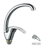 Смеситель для кухни Zerix YUB ухо на гайке ручка WKB-180 картридж 40мм                              