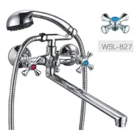 Смеситель для ванной Zerix DFR-B длинный ручка WSL-827 букса 1/2"                                   
