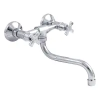 Смеситель для кухни настенный Zerix JIK12 102-A букса керамика 1/2" 2шт                             