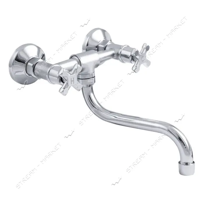 Смеситель для кухни настенный Zerix JIK12 102-A букса керамика 1/2" 2шт