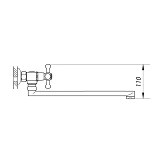 Смеситель для кухни настенный Zerix TMK WSL-827
