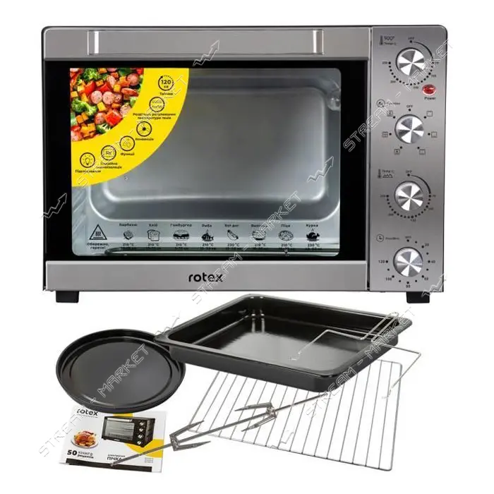 Электродуховка Rotex ROT652-CB 2400Вт 60л таймер гриль конвекция подсветка