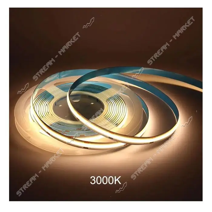 Светодиодная лента COB Motoko 320Led/m DC 12 9W/m IP20 белый теплый