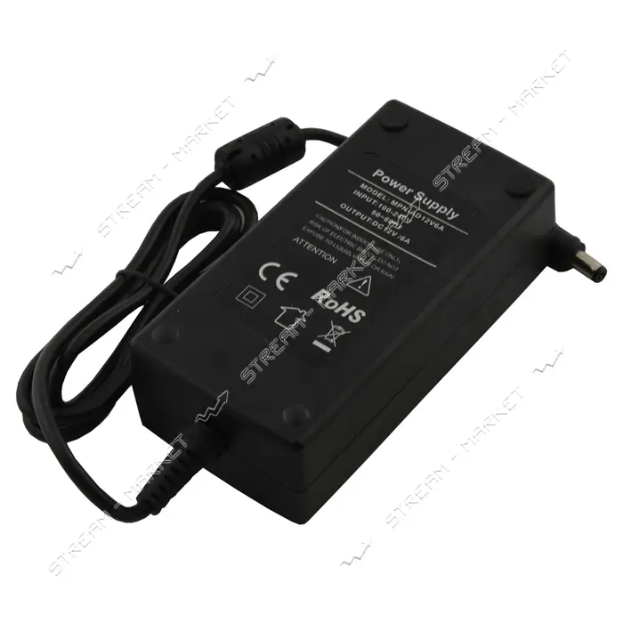 Блок питания 10А 12V 120W пластиковый корпус со штекером                                            