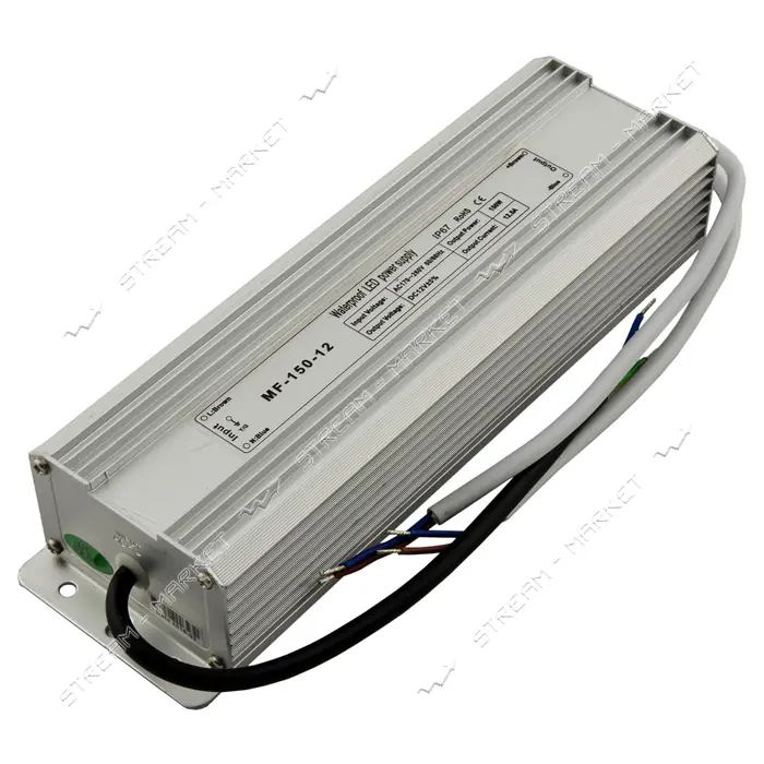 Блок питания герметичный 12.5А 12V 150W 230х140х60мм                                                