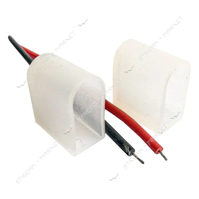 Монтажный комплект 2 заглушки плюс 2 провода для светодиодного неона 12V