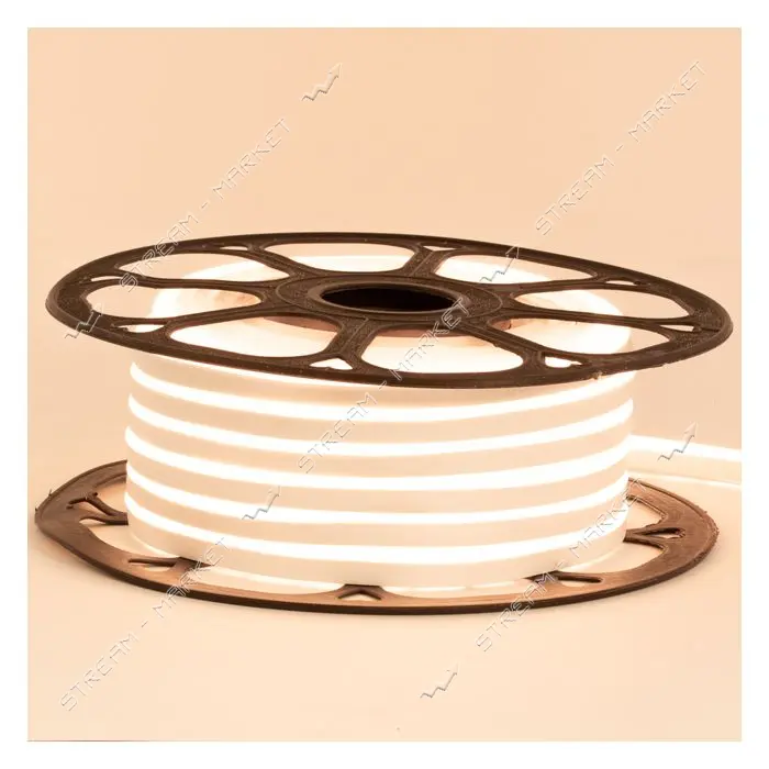 Светодиодный неон WW NEON 120W 2835 12V 8W/m IP65 8х16мм 1м белый теплый