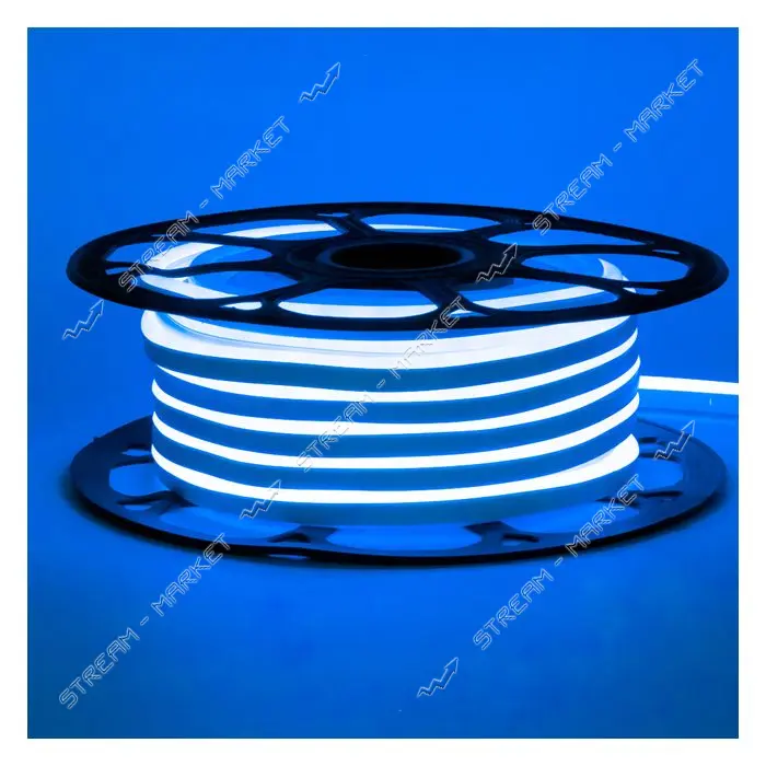 Светодиодный неон B NEON 120W 2835 12V 8W/m IP65 8х16мм 1м синий                                    