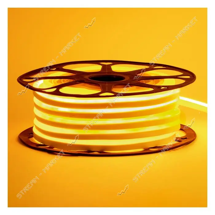 Светодиодный неон Y NEON 120W 2835 12V 8W/m IP65 8х16мм 1м желтый                                   