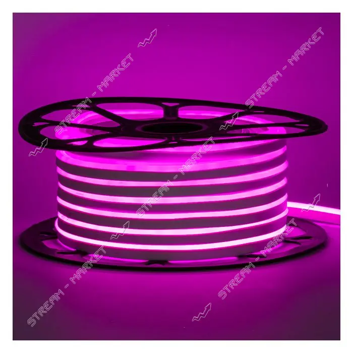 Светодиодный неон P AVT NEON 120W 2835 12V 11W/m IP65 6*12mm розовый (цена за 1м)                   