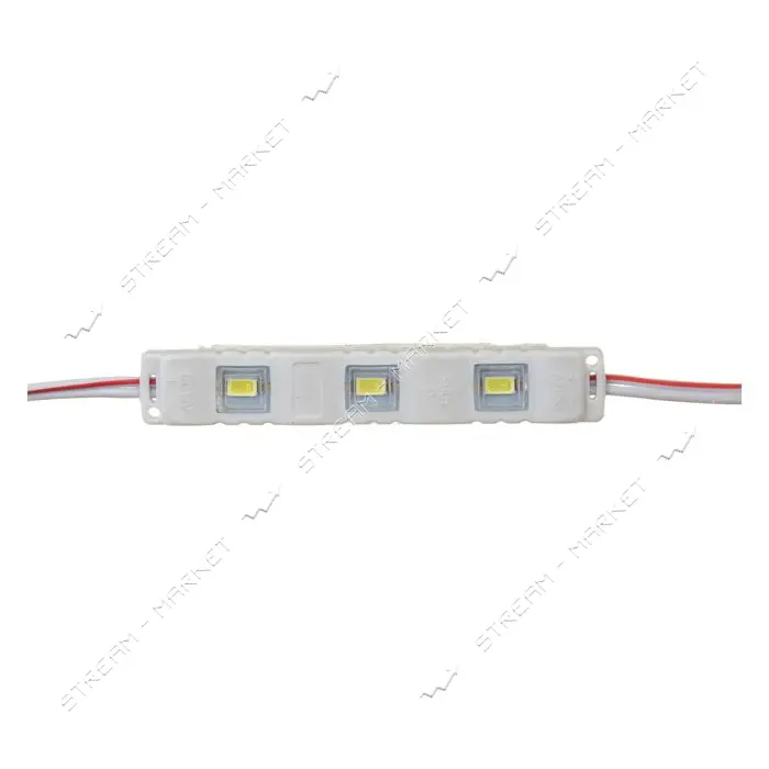 Светодиодный модуль МТК 12V 3led smd5730 1Вт IP65 белый холодный