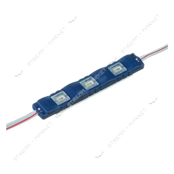 Светодиодный модуль МТК 12V 3led smd5730 1Вт IP65 синий                                             