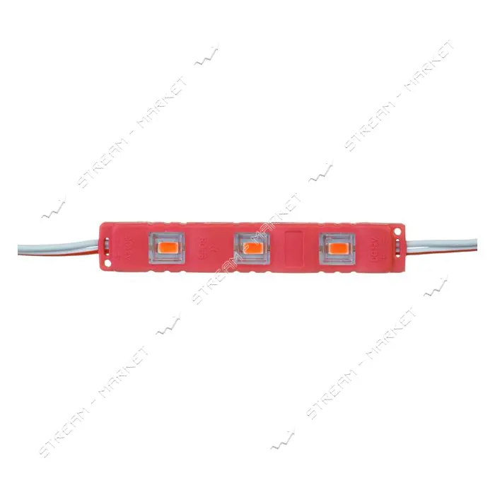 Светодиодный модуль МТК 12V 3led smd5730 1Вт IP65 красный