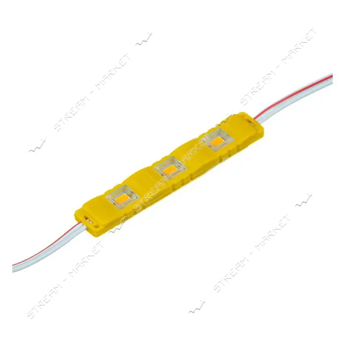 Светодиодный модуль МТК 12V 3led smd5730 1Вт IP65 желтый